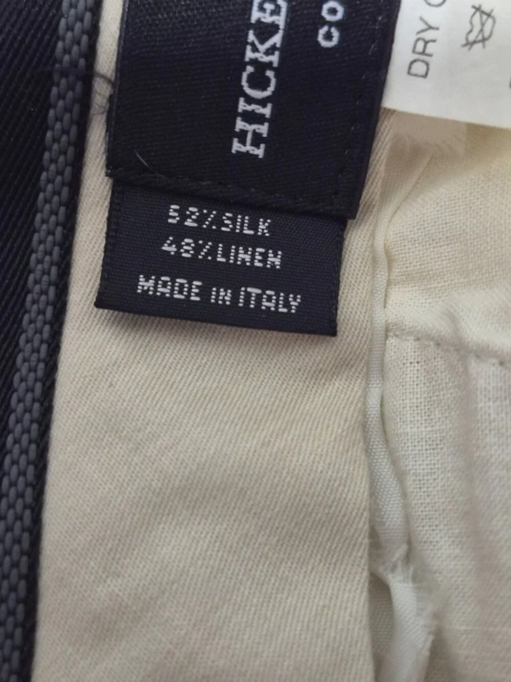 Hickey Freeman Collection Mens Dress Pants 40 Mustard Pleated Wool Silk  Italy